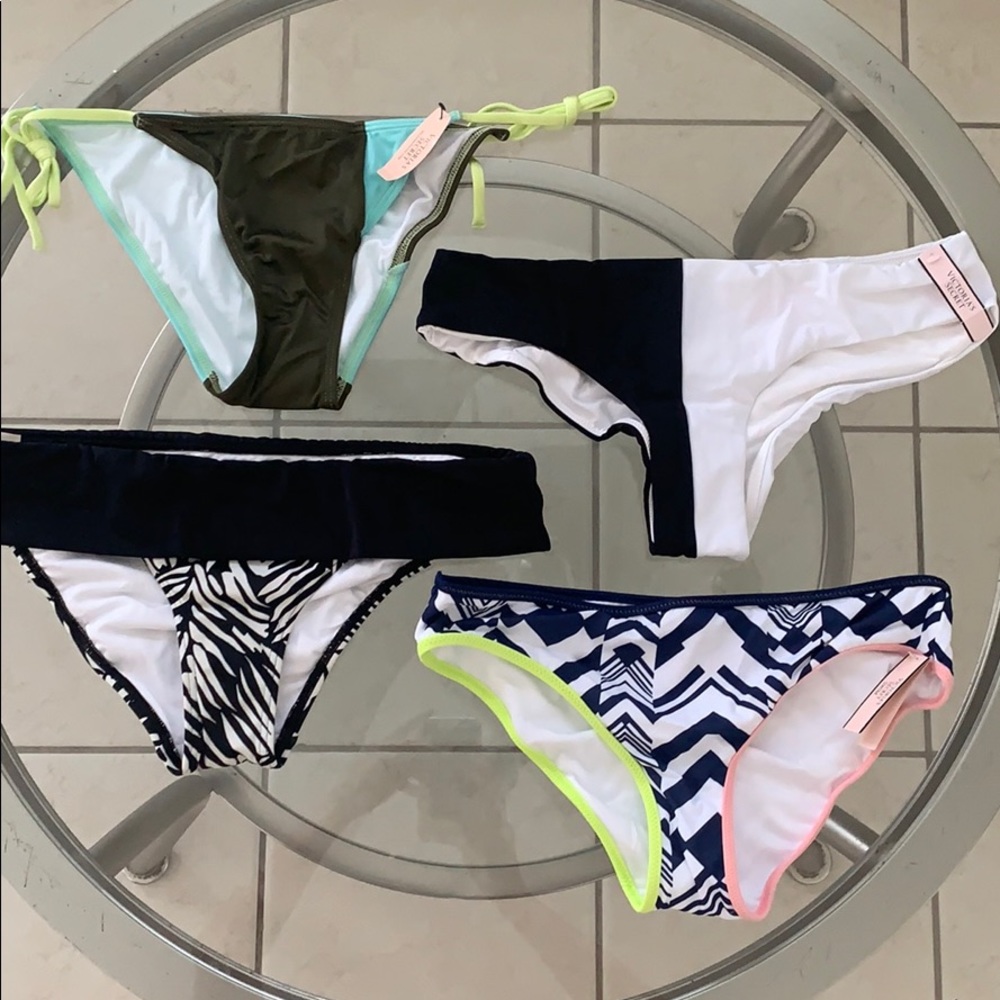 4 Bikinis Bottoms all NWT Victoria's Secret SMALL